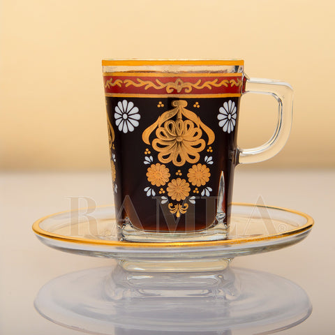 Hand Decorated Tea cup a colorful design
