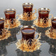 Ahsen Six Person Turkish Tea Set-Elite Turkish Bazaar