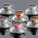 Lal Mix Design Six Person Coffee Set-Elite Turkish Bazaar