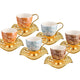 Nisa Decorative Coffee Set 6 pcs-Elite Turkish Bazaar