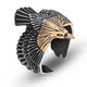 Eagle Motif Adjustable Sterling Silver Men's Ring
