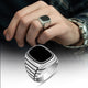 Black Onyx Stone 925 Sterling Silver Men's Ring