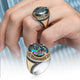 Oval Mystic Topaz Stone 925 Sterling Silver Men's Ring