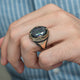 Oval Mystic Topaz Stone 925 Sterling Silver Men's Ring